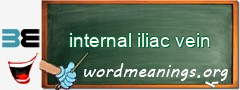 WordMeaning blackboard for internal iliac vein